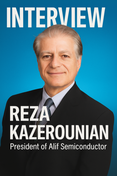 Reza Kazerounian, President of Alif Semiconductor Generative AI in Microcontrollers
