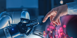 cobots in fibre optic production