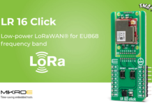 LR 16 Click board from MIKROE designed for low-power, long-range wireless connectivity for IoT and industrial applications LR 16 Click