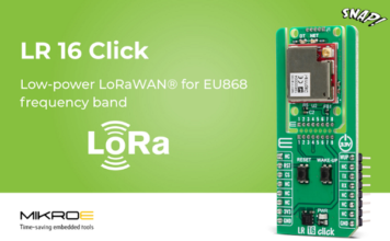LR 16 Click board from MIKROE designed for low-power, long-range wireless connectivity for IoT and industrial applications LR 16 Click