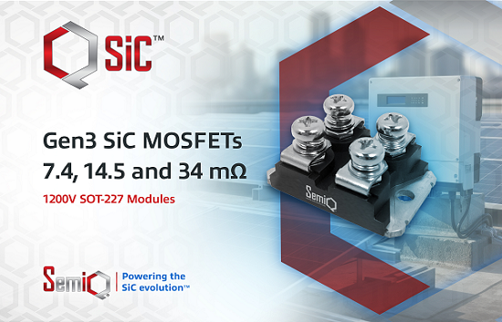 1200V Gen3 SiC MOSFET SOT-227 modules SiC MOSFET