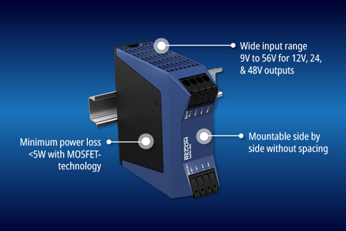 DIN rail redundancy module