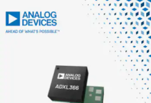 New at Mouser: Analog Devices ADXL366 3-Axis Digital Output MEMS Accelerometer for Smart Home, Consumer, Medical, and Motion Applications ADXL366 accelerometer