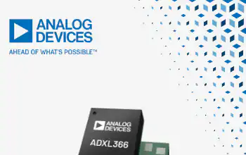New at Mouser: Analog Devices ADXL366 3-Axis Digital Output MEMS Accelerometer for Smart Home, Consumer, Medical, and Motion Applications ADXL366 accelerometer