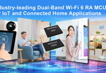 Renesas Releases its First Wi-Fi 6 and Wi-Fi/Bluetooth LE Combo MCUs for IoT and Connected Home Applications MCUs