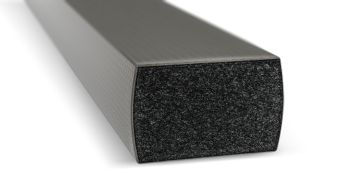 Halogen-free conductive textile gaskets textile gaskets