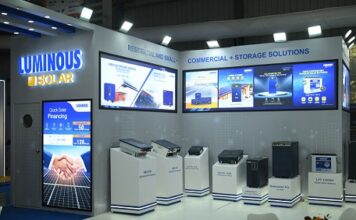 Luminous Solar Products Display at Intersolar India Expo