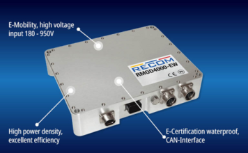 4kW E-Mobility DC/DC Features 180-950VDC Input RECOM RMOD4000 4kW DC/DC Converter