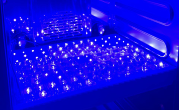 Blue light photothermal aging