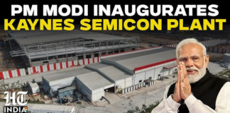 Prime Minister Shri Narendra Modi inaugurates the Kaynes Semicon Plant