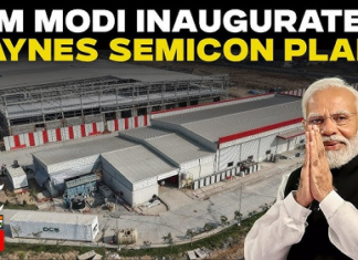 Prime Minister Shri Narendra Modi inaugurates the Kaynes Semicon Plant