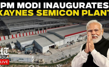 Prime Minister Shri Narendra Modi inaugurates the Kaynes Semicon Plant