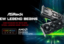 ASRock AMD Radeon™ RX 9070 GRE Steel Legend Dark 12GB OC