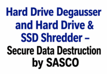 Hard Drive Degausser and Hard Drive & SSD Shredder – Secure Data Destruction by SASCO