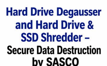 Hard Drive Degausser and Hard Drive & SSD Shredder – Secure Data Destruction by SASCO Hard Drive Degausser and Hard Drive & SSD Shredder – Secure Data Destruction by SASCO