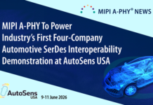 MIPI A-PHY To Power Industry’s First Four-Company Automotive SerDes Interoperability Demonstration at AutoSens USA Automotive SerDes Interoperability Demonstration