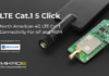 LTE Cat.1 5 Click provides 4G LTE Cat 1 bis cellular connectivity for European IoT and M2M applications LTE Cat 1 bis cellular connectivity