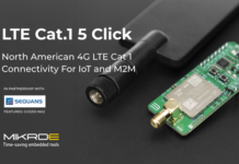 LTE Cat.1 5 Click provides 4G LTE Cat 1 bis cellular connectivity for European IoT and M2M applications LTE Cat 1 bis cellular connectivity