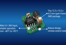 ROF-78K-0.5 Switching Regulator Delivers Up to 95% Efficiency in Compact SMD Package ROF-78K-0.5 Switching Regulator