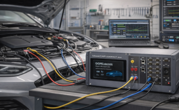 Scalable desktop test platform for modern automotive control units Scalable desktop test platform