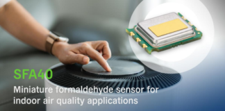 Sensirion SFA40 Formaldehyde Sensor Enables Accurate Indoor Air Quality Monitoring Sensirion SFA40 Formaldehyde Sensor